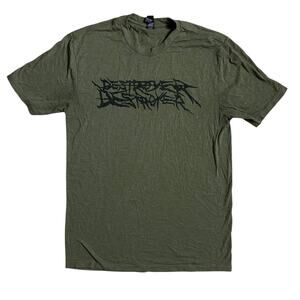 Destroyer Destroyer Band Shirt Green Medium Wax Vessel Metalcore Grindcore Math